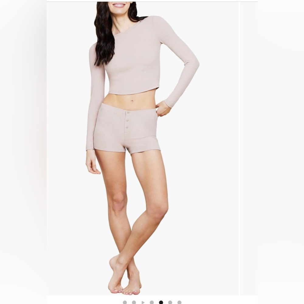 Barefoot Dreams Malibu Collection Ribbed Boxer shorts